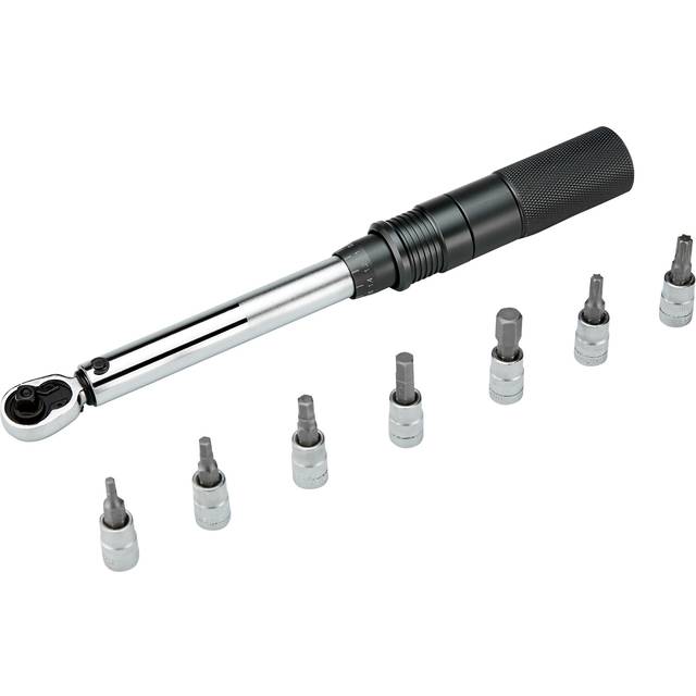 BBB Torque Wrench Torque Set Deluxe Compatible with Bits for Bicycle 2-24Nm BTL-173 black