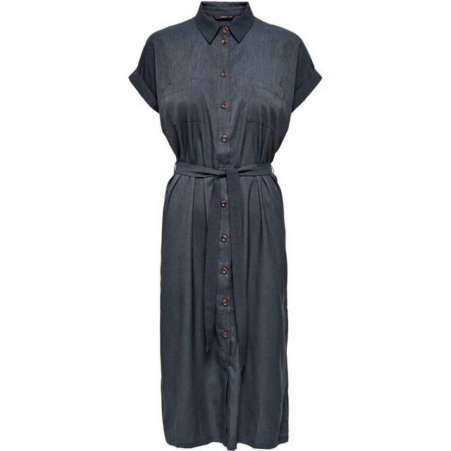 Only Onlhannover S/S Shirt Dress Medium-length dress blue - 8