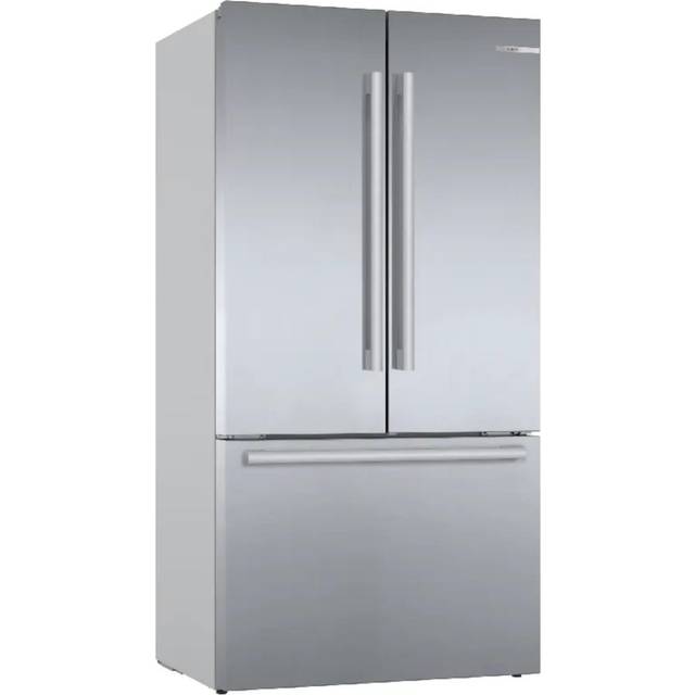 Bosch Serie | 8 KFF96PIEP - Kylskåp/frys - nedre frys med fransk dörr - Wi-Fi - fördjupning - bredd: 91.4 cm - djup: 63.5 cm - höjd: 183 cm - 573 lit