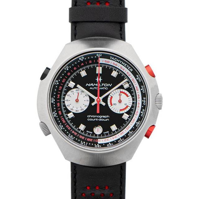HAMILTON Chrono-Matic AUTO Limited Edition Black Dial Watch H51616731 - 48.5 mm x 51.5 mm