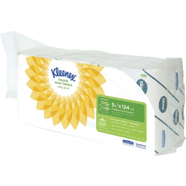 Kleenex 2-Ply Ultra Hand Towel 124 Sheets (Pack of 5) 7979