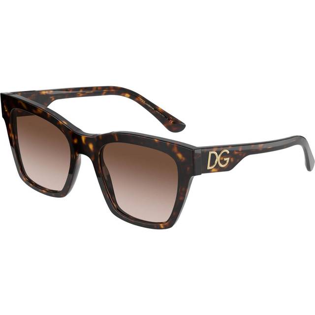 Dolce&Gabbana DG 4384 502/13, SQUARE Sunglasses, FEMALE, available with prescription - Havana