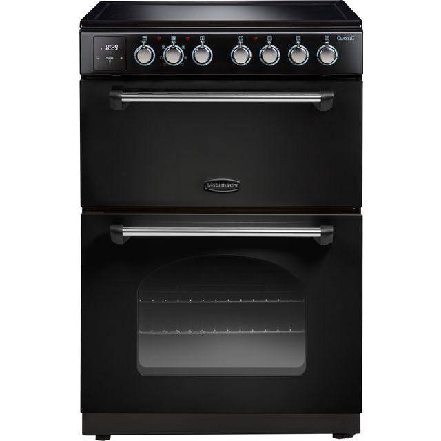 Rangemaster Classic 60 CLA60EIBL/C 60cm Electric Cooker with Induction Hob - Black / Chrome - A/A Rated