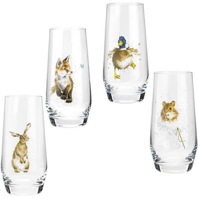 Royal Worcester Wrendale Designs Set Of 4 Hiballs