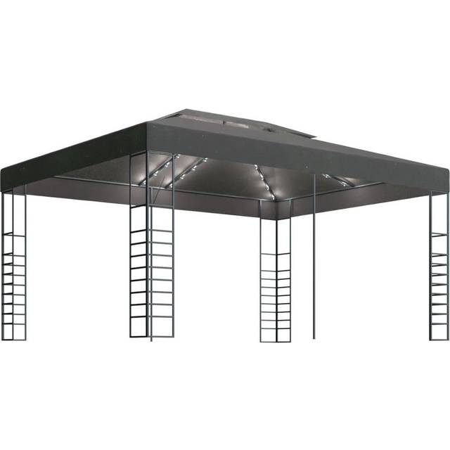 Vidaxl Gazebo With Led String Lights 4x3x2.7 M White