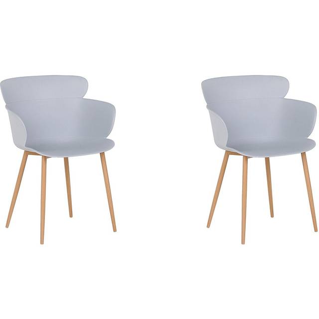 Set of 2 Dining Chairs SUMKLEY Light Grey