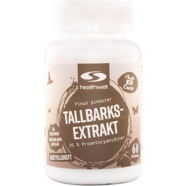 Healthwell Tallbarksextrakt, 60 kaps