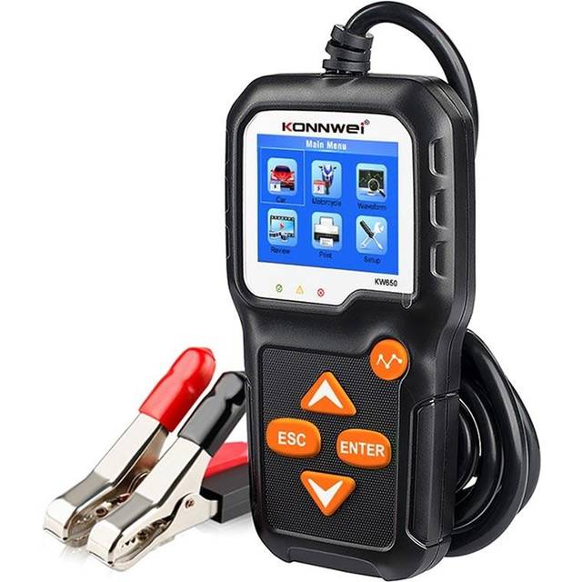 KONNWEI KW650 6V 12V Car Battery Tester, 100-2000 CCA Battery Load Tester Automotive Battery and Alternator Tester for Vehicles/Motorcycle/Lawn Mover