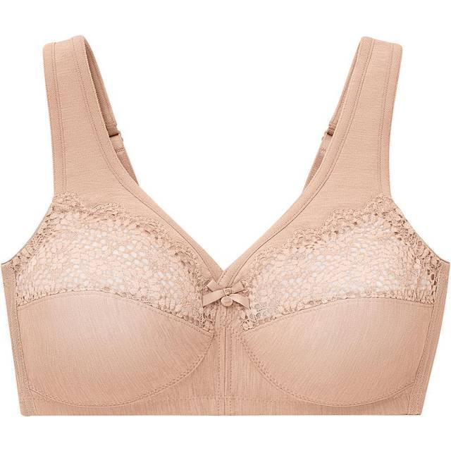 Glamorise Full Figure Plus Size MagicLift Moisture Control Wirefree Bra - Dusky Pink