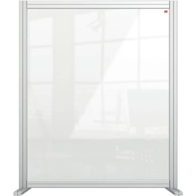 Nobo Premium Plus Clear Acrylic Protective Desk Divider Screen Modular System 80 - Transparent
