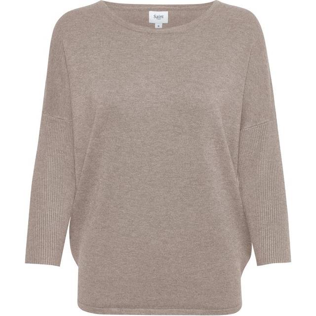 SAINT TROPEZ A2561, Milasz R-Neck Pullover |Beige |S