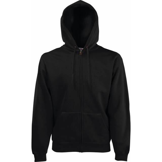 Mens Premium 70/30 Hooded Zip-Up Sweatshirt Hoodie - Black / M