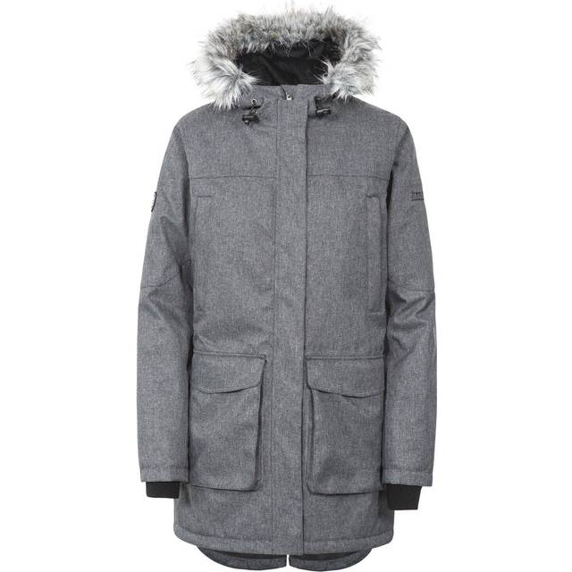 (XXL, Black/Silver Grey) Trespass Womens/Ladies Thundery Waterproof Jacket