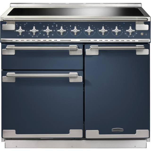 Rangemaster Elise ELS100EISB 100cm Electric Range Cooker with Induction Hob - Stone Blue - A/A/A Rated