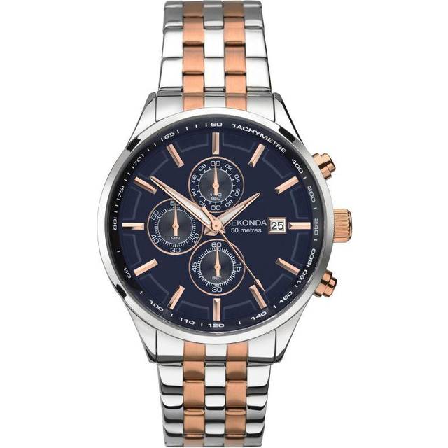 Sekonda 1107 Velocity Two Tone Chronograph Bracelet Watch - W3129