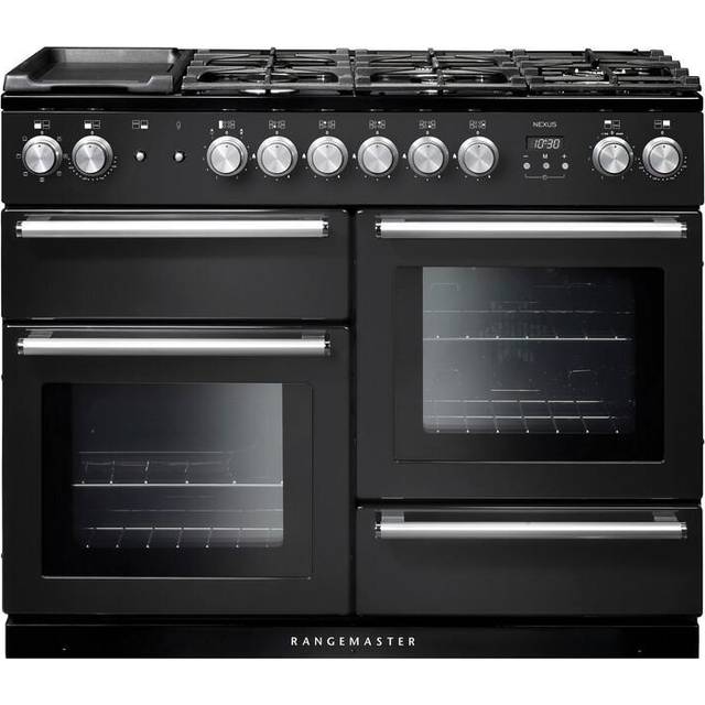 Rangemaster NEX110DFFCB-C Nexus 110cm Steam Dual Fuel Rangecooker - Charcoal Black