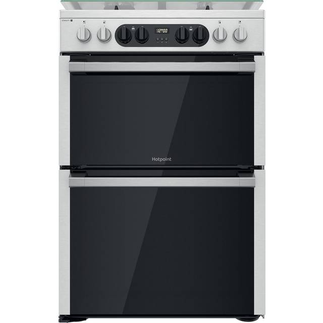 Hotpoint HDM67G8C2CX/UK 60cm Dual Fuel Double Oven Freestanding Cooker - Stainless Steel