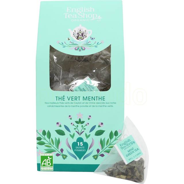 English Tea Shop Mint Green Tea, eko - 15 pyramider