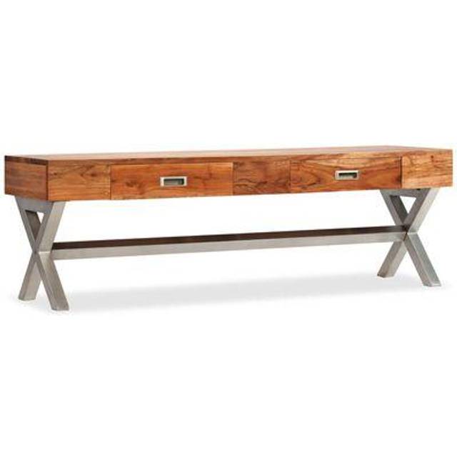 vidaXL TV Cabinet with Drawers Solid Acacia Wood 140cm - Brown