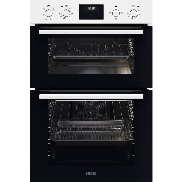 Zanussi ZKHNL3W1 59.4cm Built In Electric Double Oven - White