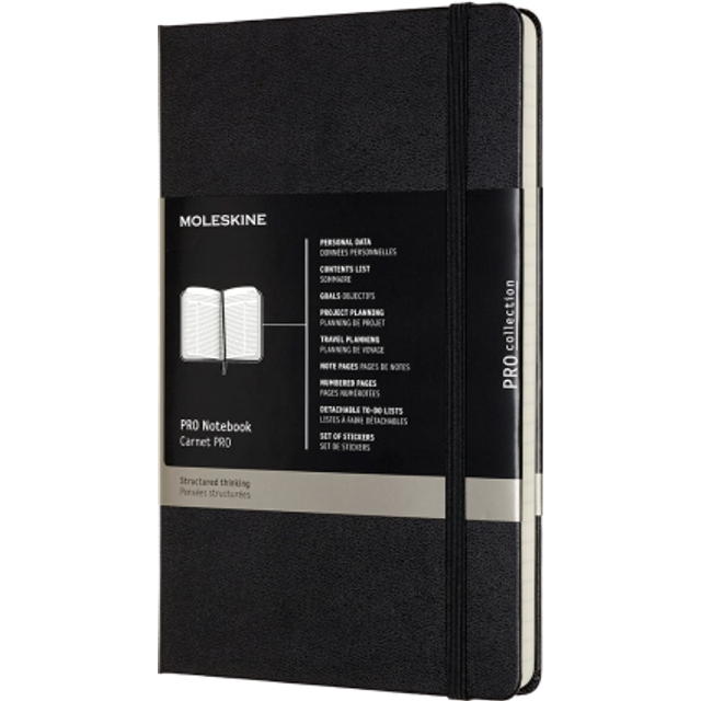 Pro Notebook Large Hard Black