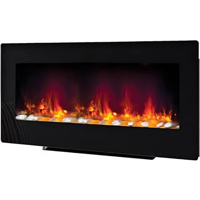 Flare by Be Modern Amari Black Freestanding or Wall Mounted Electric Fire