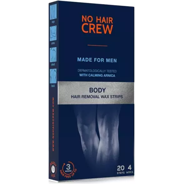Hair Crew Body Hair Removal Wax Strips 20-pak