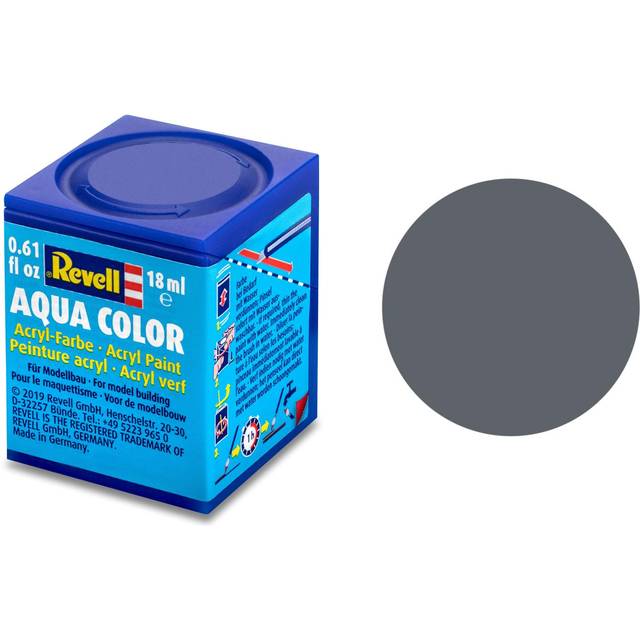 Revell Aqua Color Acrylic Paint. No.74 Gunship Grey Matt - 18ml Model Paints -  revell 18ml acrylic model aqua paints color choose colours rva91 mat