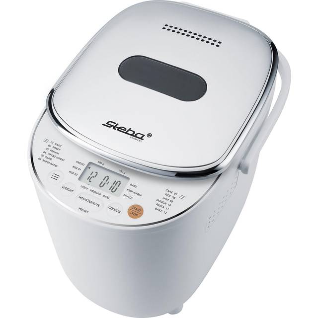 Steba BM 3 Brödmaskin, 12 automatiska program, brödvikt (500, 750 g), bakningsgrad (klar, medium, mörk), justerbar, 540 W