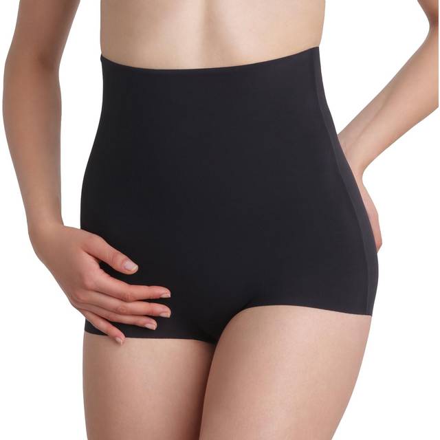 Maidenform Dambyxor Sleek Smoothers, HiWaist Boyshort Everyday Control & Light Weight, Enfärgad, svart, S
