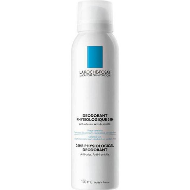 La Roche-Posay fysiologisk deodorantspray, mot obehaglig lukt, med magnesiumoxid, kokosolja och allantoin, för känslig hud, upp till 48 timmars färskhet, 150 ml