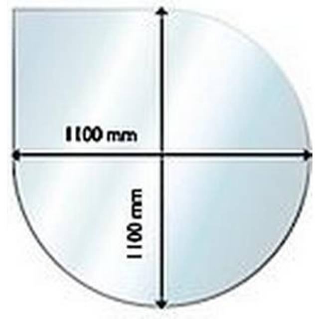 Golvglasplåt Droppformad 6X1100X1100Mm