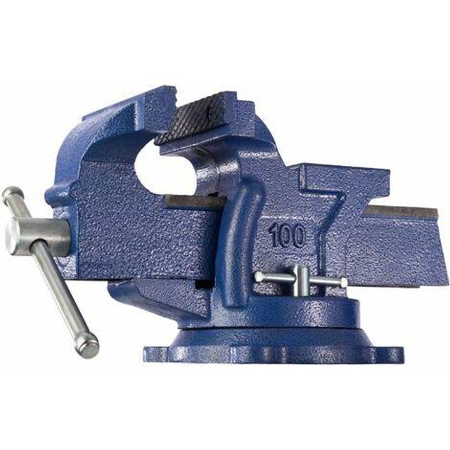 Bench Vice - cast iron, with anvil, rotatable, 2 locking screws - 125 mm