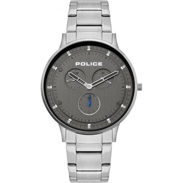 Police, Watches, male, Gray, ONE SIZE, Mens Stainless Steel Berkeley Watch Pl15968Js 39M Silver Men