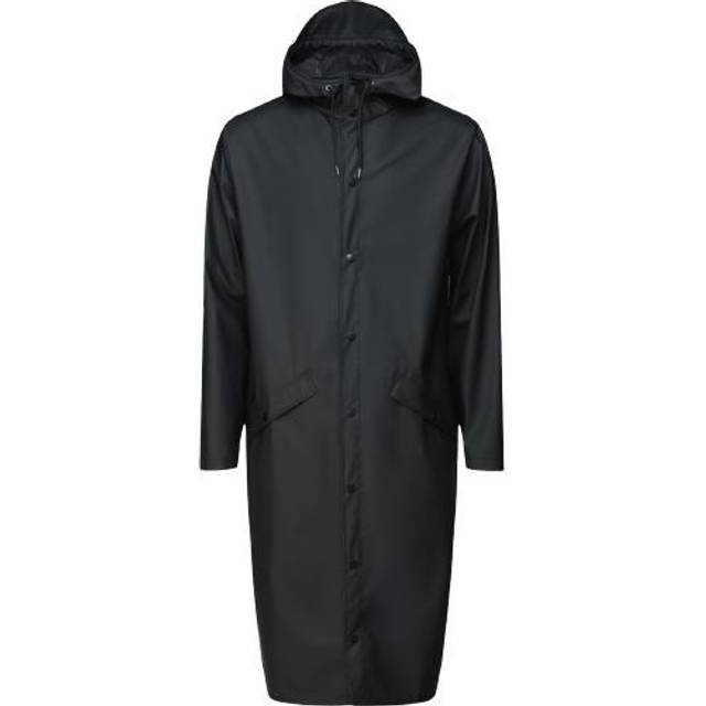 Rains Faux Leather Longer Jacket - S - Black