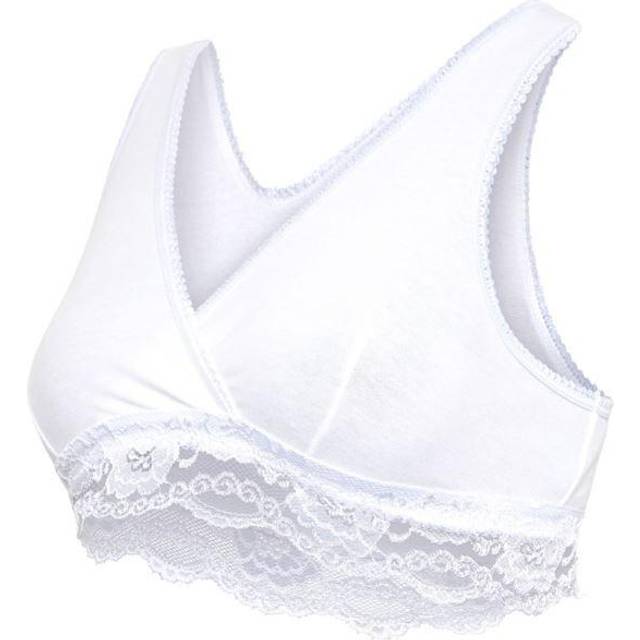 Cotton Nursing/Maternity Bralette - White - S