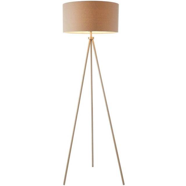 Endon 66987 Tri Floor Lamp Matt Nickel Grey Linen