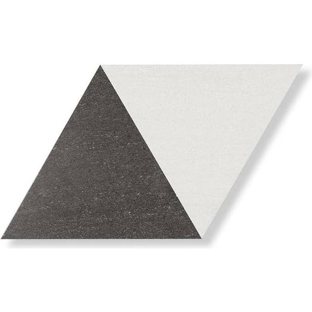 Klinker Diamond Vit-Svart 40x70 cm