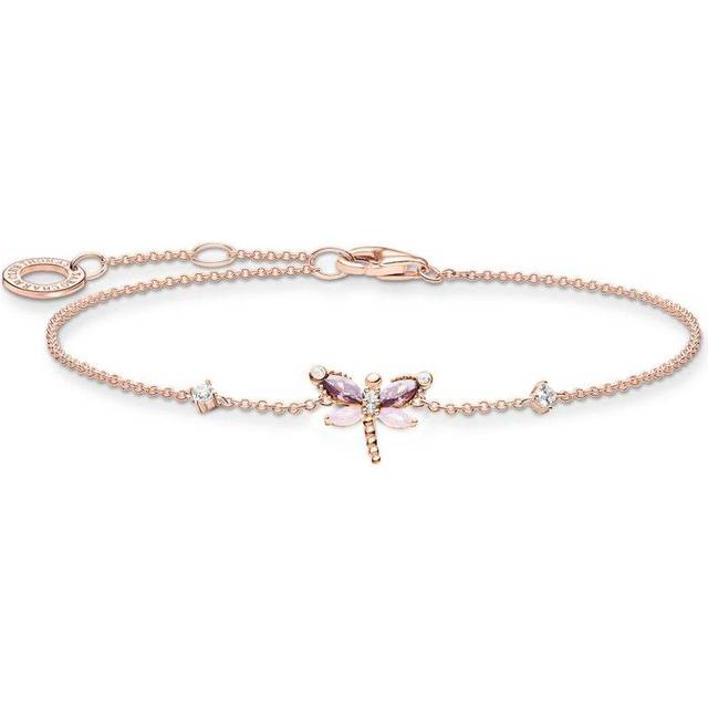 THOMAS SABO Sterling Silver White Cubic Zirconia Butterfly Bracelet A2028-051-14