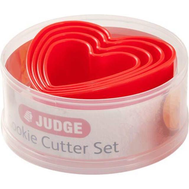 Judge Coloured Cookie Cutter, Hearts, Pink/Purple/Orange/Blue/Green, 5-Piece