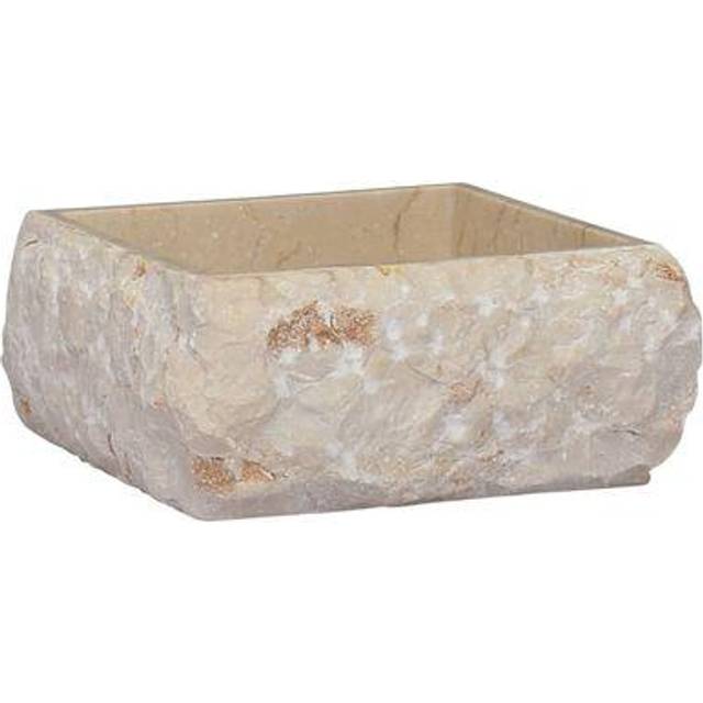 Handfat gräddvit 30x30x13 cm marmor
