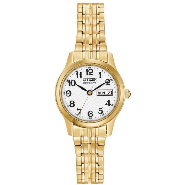 Citizen Ladies Corso Gold Tone Expandable Bracelet Watch EW3152-95A