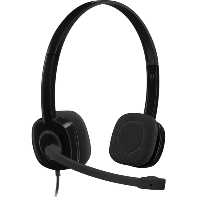 Logitech 981-000589 H151 Headset med Brusreducering, Svart
