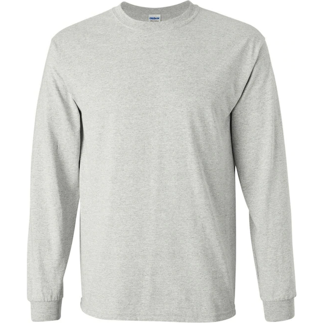 Gildan Ultra Cotton Adult Long Sleeve T Shirt 2400 Ash Grey L Colour:
