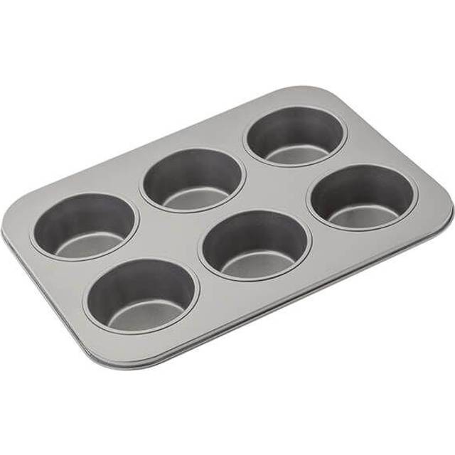 Judge Bakeware, 6 Cup Non-Stick Cupcake/Muffin Tin, Cup Size 9 x 3.5cm - Black