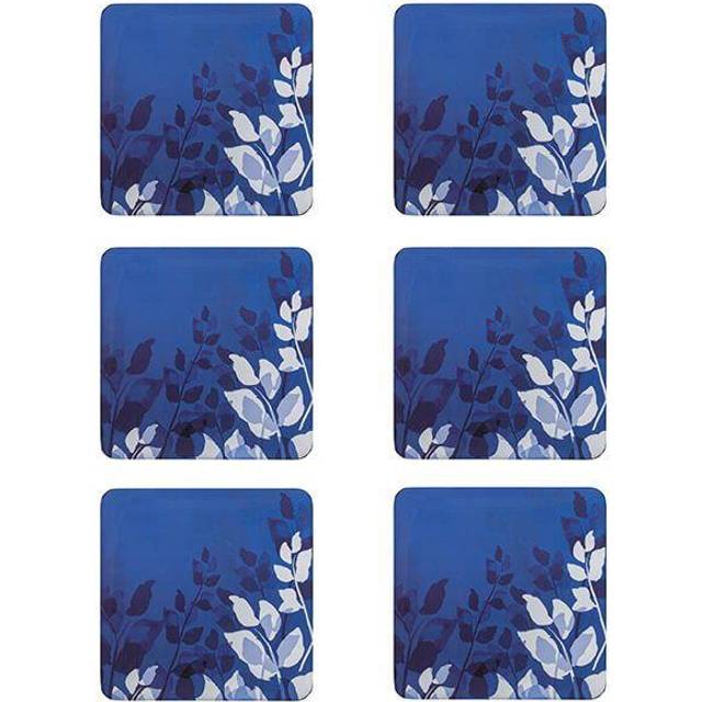 Denby Colours Blue Foliage Coasters Set Of 6