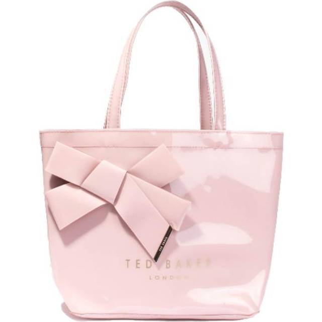 Ted Baker kvinnors Nikicon Vinyl Bow Shopper, One Size, Pl-rosa, One Size