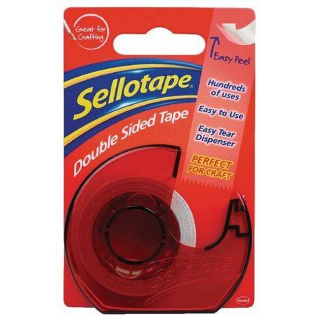 Sellotape Double Sided Tape with Dispenser - 8 x 13 x 3cm