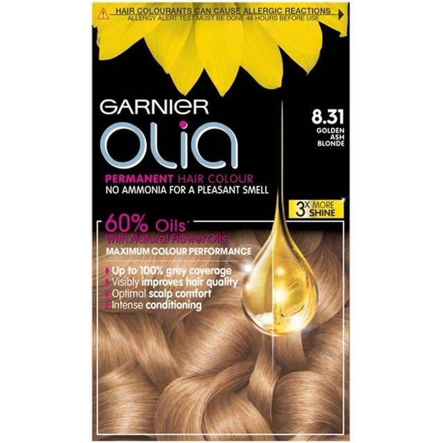 Garnier Olia Coloración Permanent Sin Amoniaco Para Un Olor Agradable Con Aceites Florales De Origen Natural – Rubio Miel 8,31