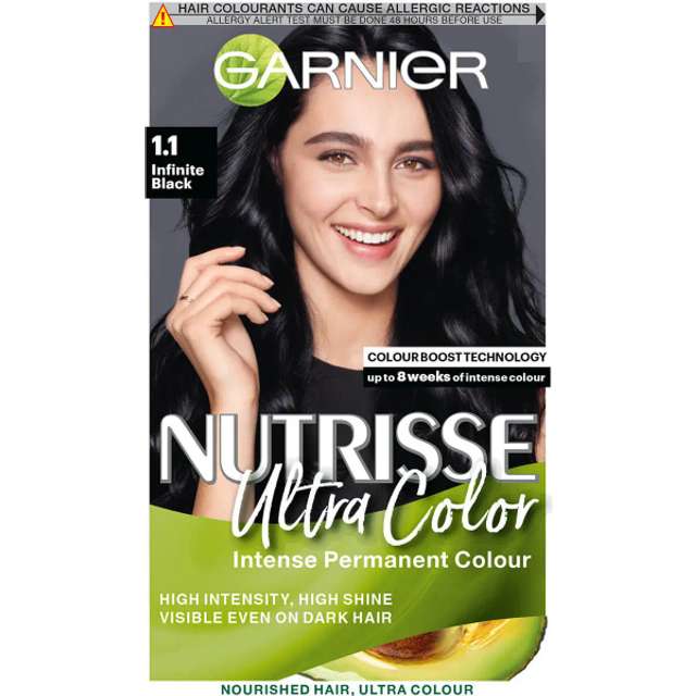 Garnier Nutrisse 1.1 Infinite Black Permanent Hair Dye
